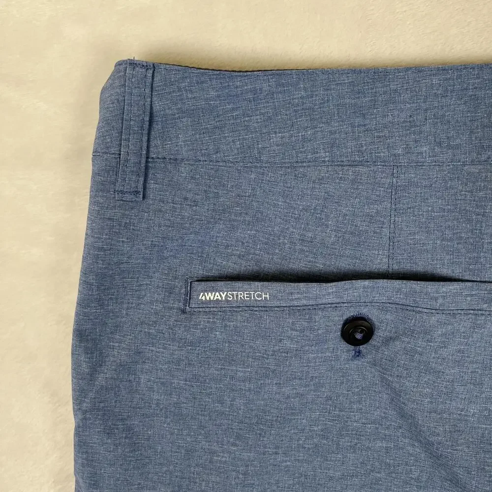 Quiksilver Amphibian Shorts Mens 40 Blue Stripe 4-Way Stretch Swim Trunks